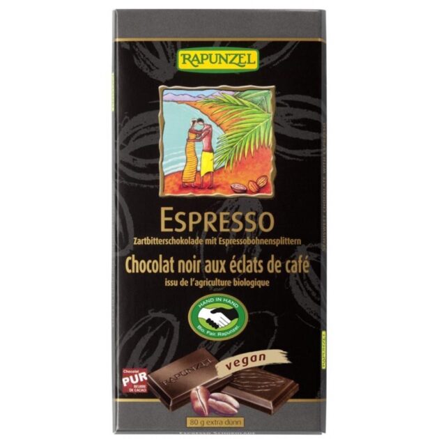 Ciocolata bio amaruie cu espresso si 51% cacao HIH
