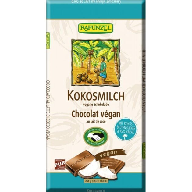Ciocolata bio cu lapte de cocos vegana