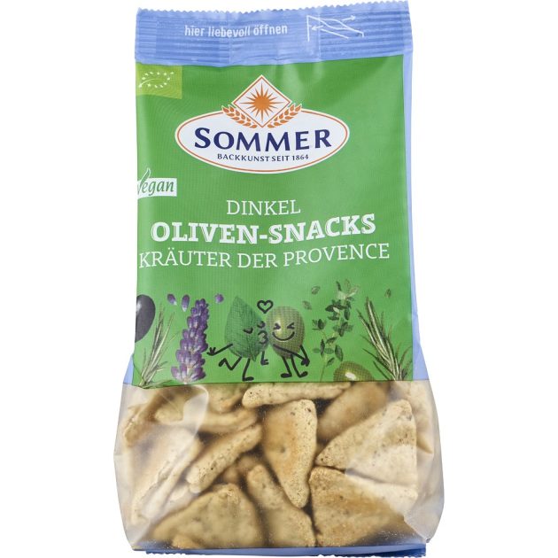 Snack vegan din spelta cu masline si ierburi de provence